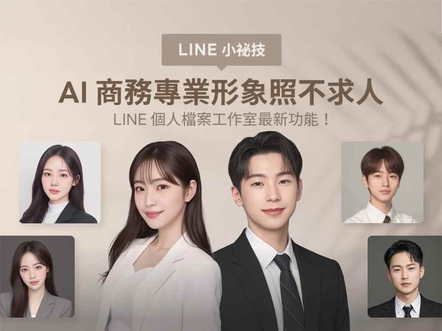 <LINE小祕技>全新功能!用「AI商務」打造專業形象照